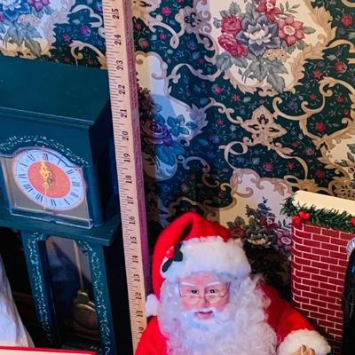 LOT 253: Set of Two (2) Large Animatronic Santa Figurines In Original Boxes