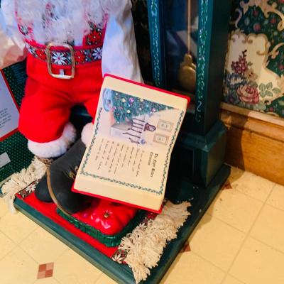 LOT 253: Set of Two (2) Large Animatronic Santa Figurines In Original Boxes