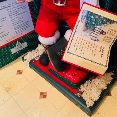 LOT 253: Set of Two (2) Large Animatronic Santa Figurines In Original Boxes