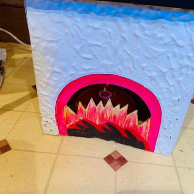 LOT 254: Animatronic Santa and Mrs Claus Baking Cookies Including Table and Lighted Oven In Original Box