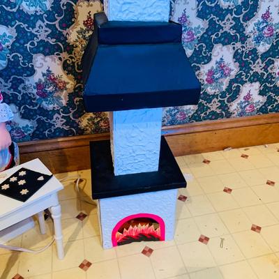 LOT 254: Animatronic Santa and Mrs Claus Baking Cookies Including Table and Lighted Oven In Original Box