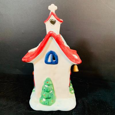 LOT 256: Set of Three (3) Ceramic Gingerbread Houses