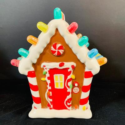 LOT 256: Set of Three (3) Ceramic Gingerbread Houses