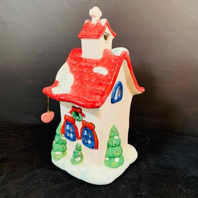 LOT 256: Set of Three (3) Ceramic Gingerbread Houses
