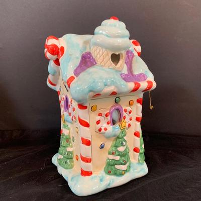 LOT 256: Set of Three (3) Ceramic Gingerbread Houses