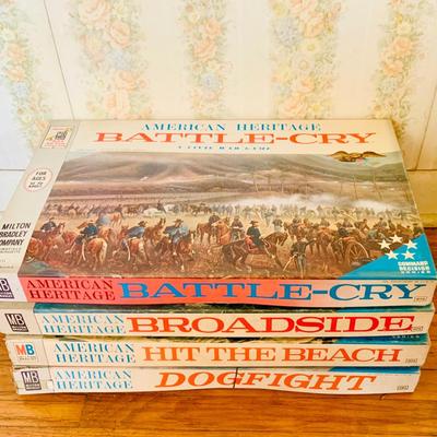 LOT 261: Set of Four (4) Vintage Milton Bradley American Heritage Board Games