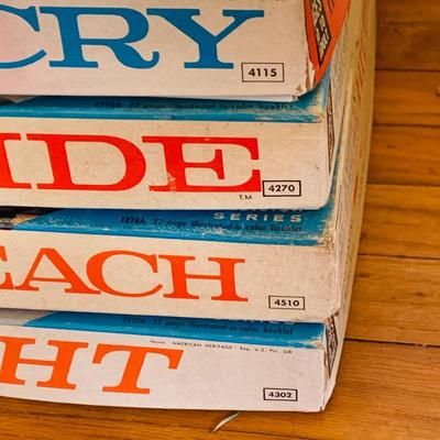 LOT 261: Set of Four (4) Vintage Milton Bradley American Heritage Board Games