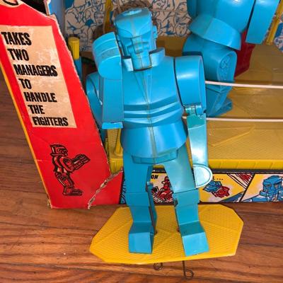 LOT 262: Vintage Rock’Em Sock’Em Robots by Marx with Original Box and Extra Set of Robots