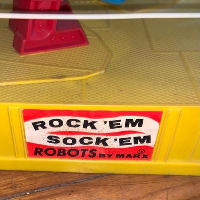 LOT 262: Vintage Rock’Em Sock’Em Robots by Marx with Original Box and Extra Set of Robots