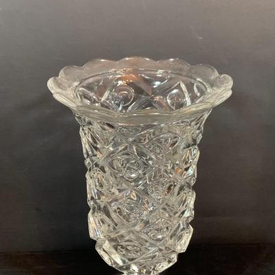 LOT267: Beautiful Colored Glass Collection Including Vases, Ashtray, Decanter and Crystal Lidded Jar