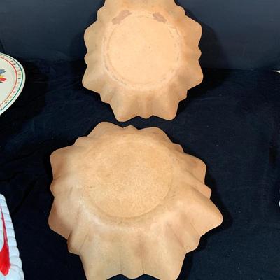 LO 269: Assortment of Vintage Christmas Decorations and More Including Vintage Hallmark Paper Bowls Knee Hugger Style Santa in Ceramic...