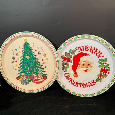 LO 269: Assortment of Vintage Christmas Decorations and More Including Vintage Hallmark Paper Bowls Knee Hugger Style Santa in Ceramic...