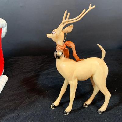 LO 269: Assortment of Vintage Christmas Decorations and More Including Vintage Hallmark Paper Bowls Knee Hugger Style Santa in Ceramic...