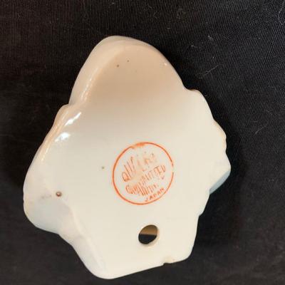 LOT 270: Set of Three (3) Vintage Art Deco Lady Head Ceramic Wall Pockets from Japan, Ceramic Cigarette Box and Ashtrays Linens, Make-up...