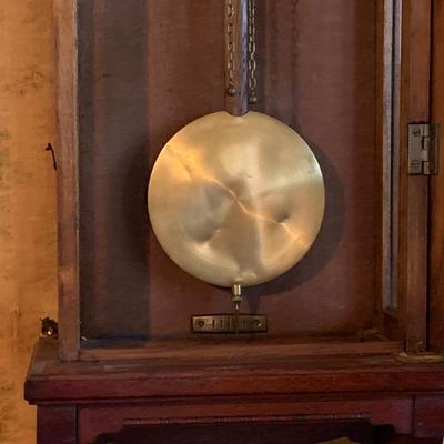 LOT 271: Sopra Wood Wall. Clock with Beveled Glass Door