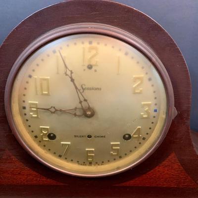 LOT 272: Antique Sessions Westminster Chimes Mantle Clock