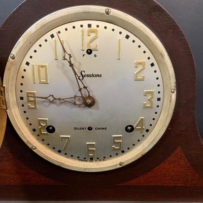 LOT 272: Antique Sessions Westminster Chimes Mantle Clock