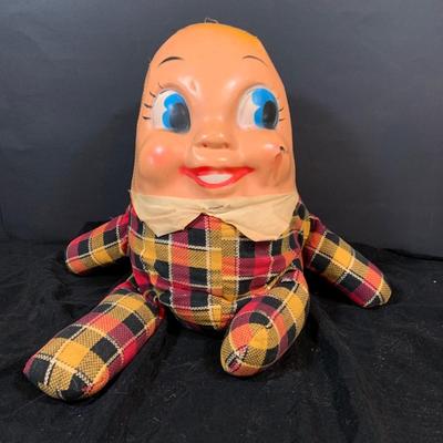 LOT 275: Vintage Plushes: Two (2) Knickerbocker 1959 Huckleberry Hound Toy, Vintage/Antique Humpty Dumpty Doll and More