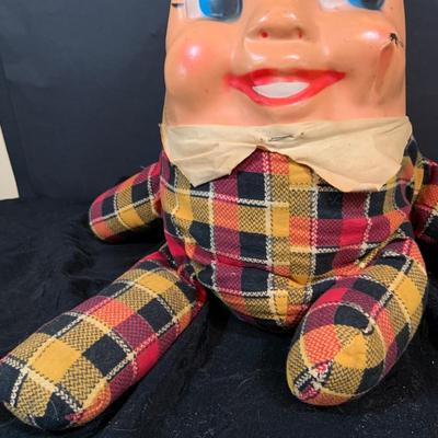 LOT 275: Vintage Plushes: Two (2) Knickerbocker 1959 Huckleberry Hound Toy, Vintage/Antique Humpty Dumpty Doll and More