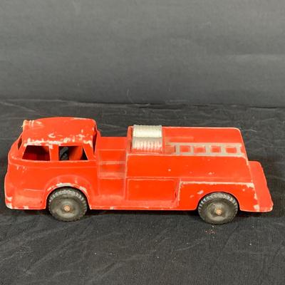 LOT 267: Collection of Vintage Hubley Metal Toys, -Firetruck, Kiddie Car, and Two (2) Trooper Toy Guns
