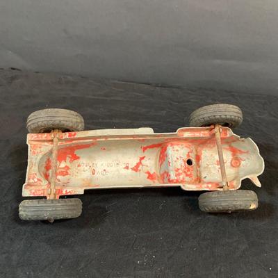 LOT 267: Collection of Vintage Hubley Metal Toys, -Firetruck, Kiddie Car, and Two (2) Trooper Toy Guns