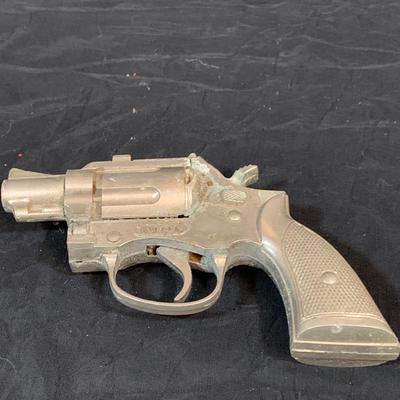 LOT 267: Collection of Vintage Hubley Metal Toys, -Firetruck, Kiddie Car, and Two (2) Trooper Toy Guns