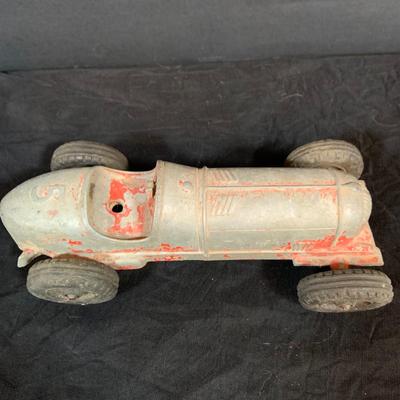 LOT 267: Collection of Vintage Hubley Metal Toys, -Firetruck, Kiddie Car, and Two (2) Trooper Toy Guns