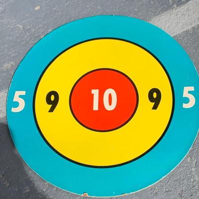 LOT 279: Vintage Targetland Rifle Range Metal Target and Accessories In Original Box