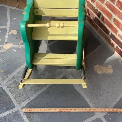 LOT 281: Vintage Baby Frog Face Bouncy Chair/Rocker