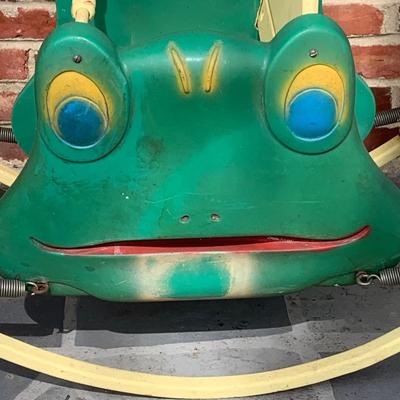 LOT 281: Vintage Baby Frog Face Bouncy Chair/Rocker