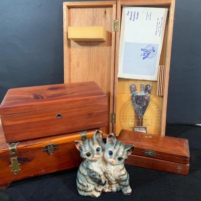 LOT 282: Assortment of Cedar and Other Wood Boxes and Cases By Lane and Others