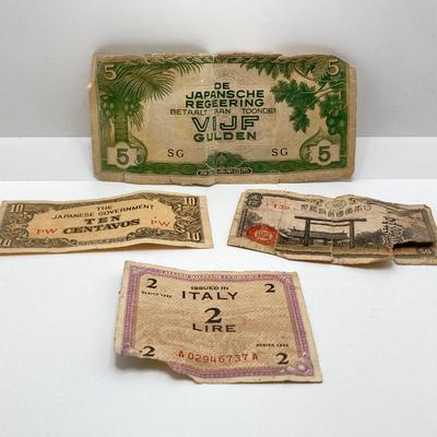 LOT 298: Vintage Foreign Paper Currency and Collection of Tokens - NY City Transit Authority, USS Newport News, Show World Center and Moe