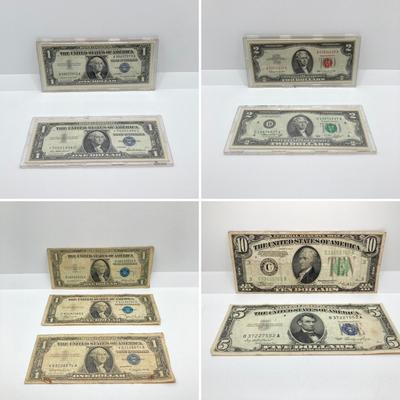 LOT 300: Vintage Paper U.S. Currency - Silver Certificates and More