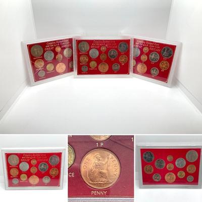 LOT 301: Three Great Britain 1967 Complete Decimal Issue and Last L.s.d. Type Coin Collectible Sets