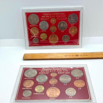 LOT 301: Three Great Britain 1967 Complete Decimal Issue and Last L.s.d. Type Coin Collectible Sets