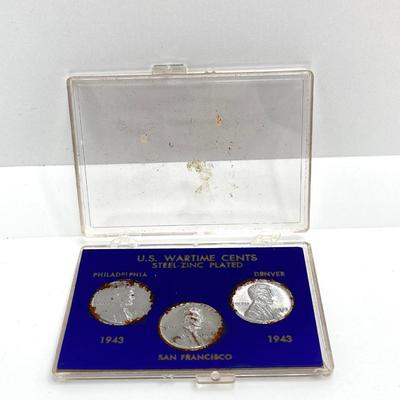 LOT 303: U.S. Wartime Silver Nickels and 1943 Steel Penny Collections