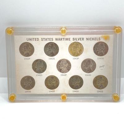 LOT 303: U.S. Wartime Silver Nickels and 1943 Steel Penny Collections