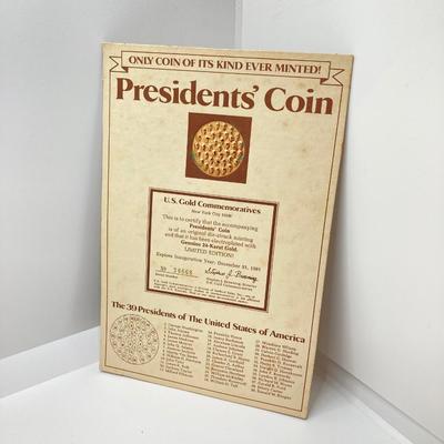LOT 304: Five Limited Edition Presidents' Coins (Only Coin of It's Kind Ever Minted!)