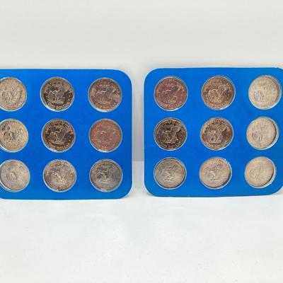 LOT 305: Two United States Mint Susan B. Anthony One Dollar Coins Collector Sets - Brilliant Uncirculated in Original Boxes