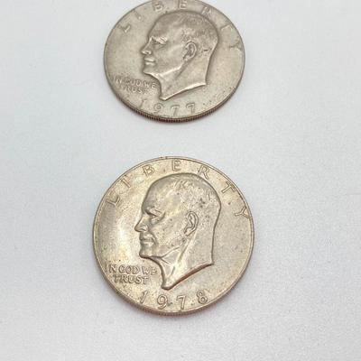LOT 306: Collection of U.S. Eisenhower One Dollar Coins - Dated 1971 to 1978