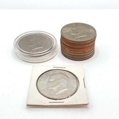 LOT 306: Collection of U.S. Eisenhower One Dollar Coins - Dated 1971 to 1978