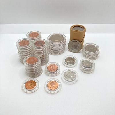 LOT 307: U.S. Coin Collection - Half Dollars, Quarters, Dimes, Nickels and Pennies