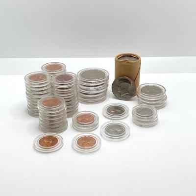 LOT 307: U.S. Coin Collection - Half Dollars, Quarters, Dimes, Nickels and Pennies