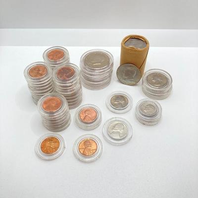 LOT 307: U.S. Coin Collection - Half Dollars, Quarters, Dimes, Nickels and Pennies