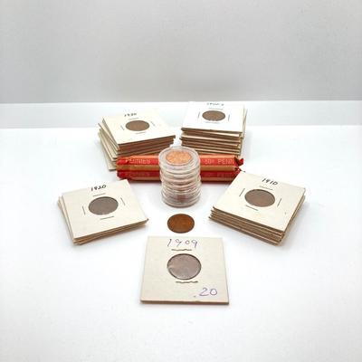 LOT 309: Vintage U.S. Wheat Penny Collection and More - 1909 to 1970
