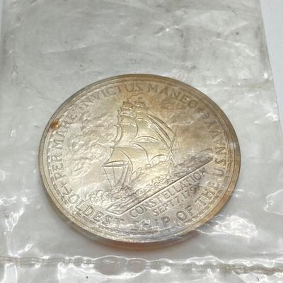 LOT 311: Two 1972 U.S. Constellation Centennial Diamond Jubilee Silver Medals