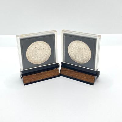 LOT 312: Two 1972 U.S. Constellation Centennial Diamond Jubilee Silver Medals in Protective Cases