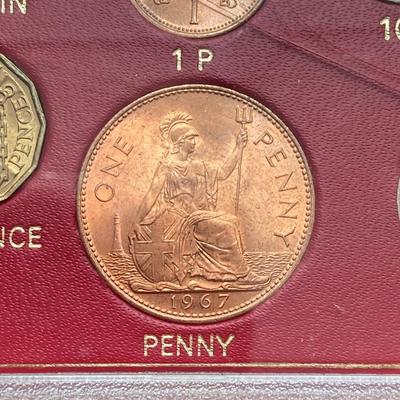 LOT 313: Three Great Britain 1967 Complete Decimal Issue and Last L.s.d. Type Coin Collectible Sets