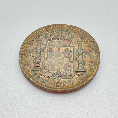 LOT 315: Two 1795 Carolous IIII Dei Gratia Hisean Et Ind Rex 8 R F M Spanish Colonial Silver Coins