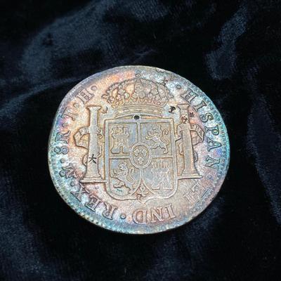 LOT 317: 1803 and 1804 Carolous IIII Dei Gratia Hisean Et Ind Rex 8 R F M Spanish Colonial Silver Coins
